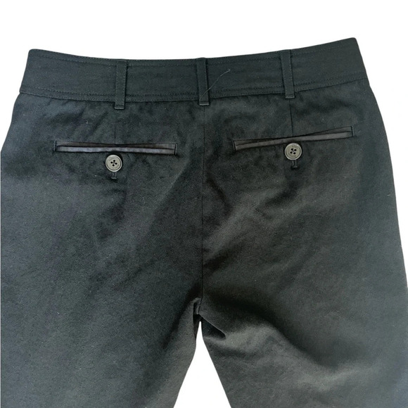 Tory Burch Black Straight Leg Mid-Rise Wool Pants, Size 0 - Picture 4 of 7